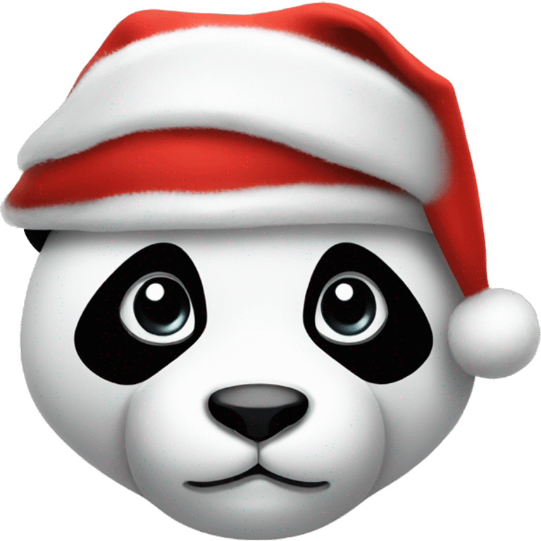 Panda with Santa hat emoji