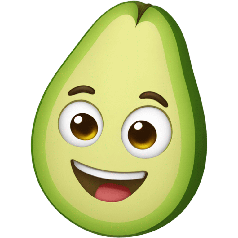 joyful avocado expression emoji