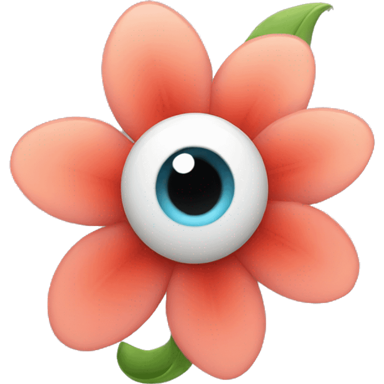 Flower with eyes emoji