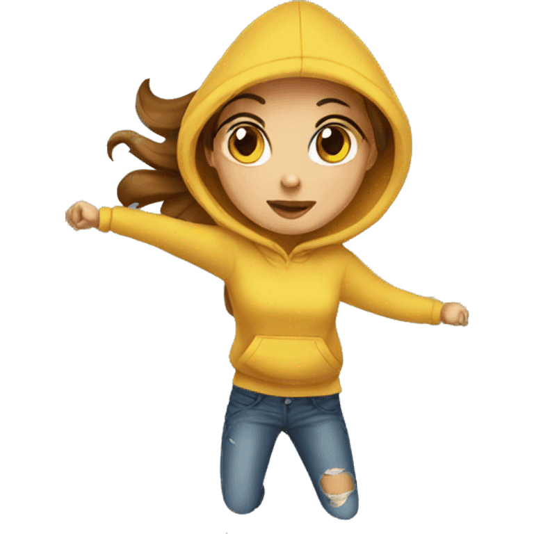 Girl snatching hoodie emoji