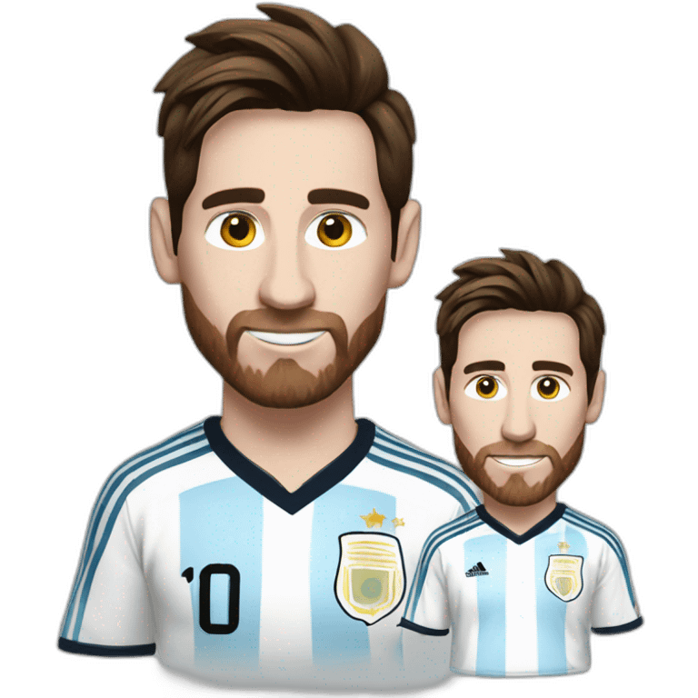 Messi con la camisa de Argentina emoji