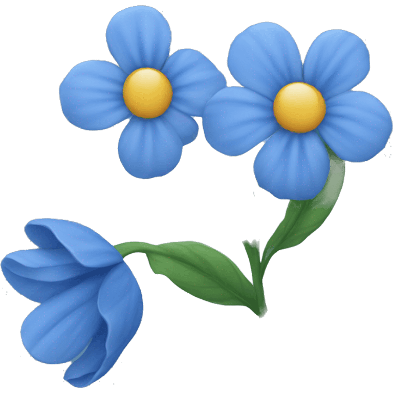 blue flower emoji