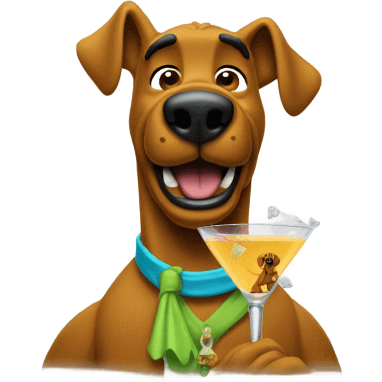 Scooby doo with a dirty martini  emoji