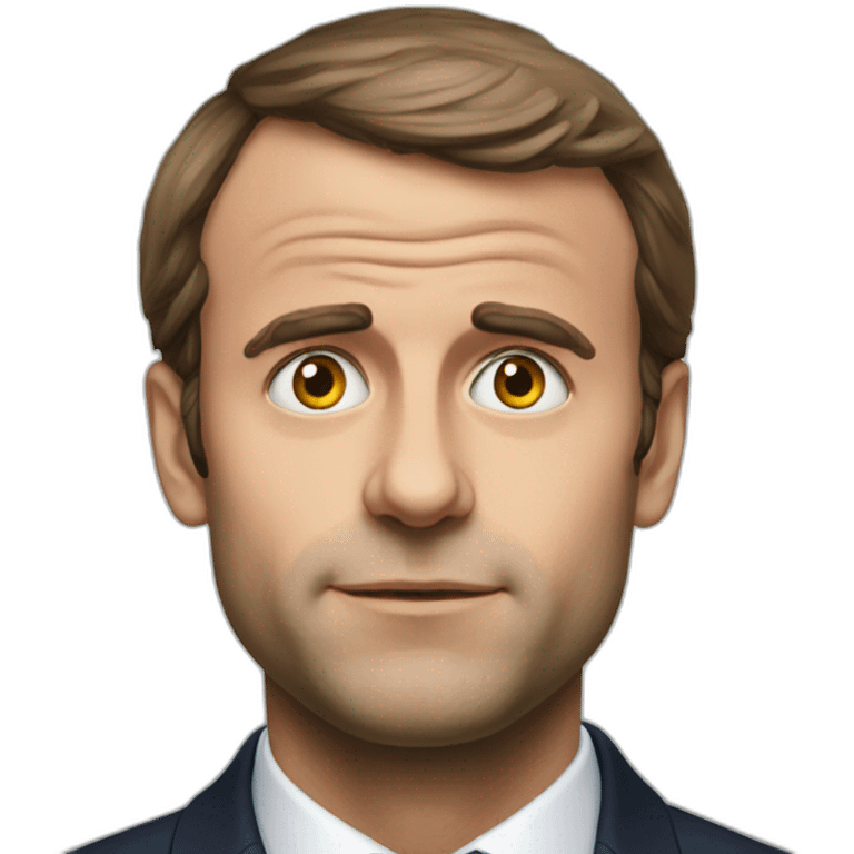 macron crossed eyes emoji