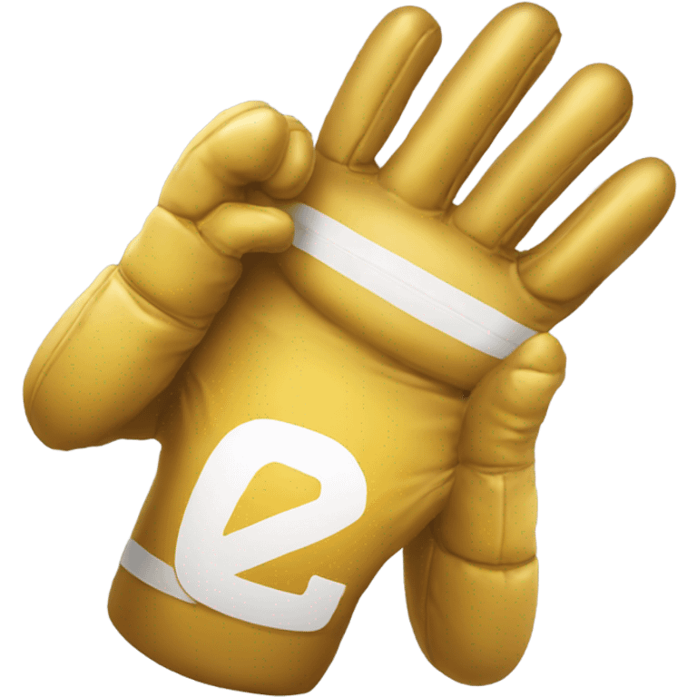 Wide receiver gloves made of butter emoji