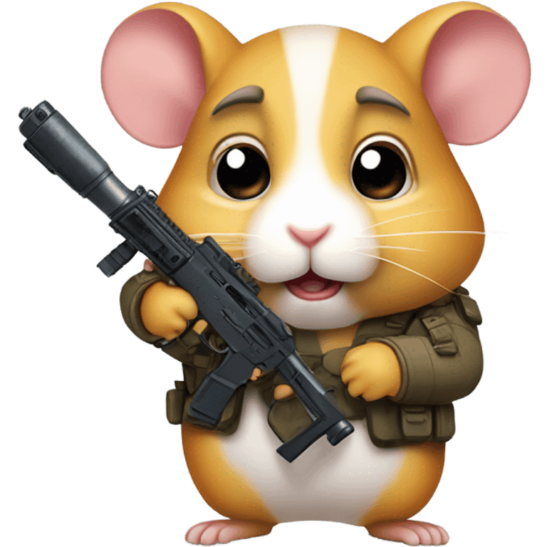 hamster ith a rifle emoji