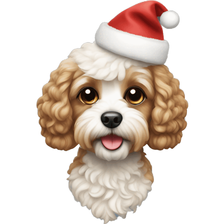 Christmas cavapoo dog emoji