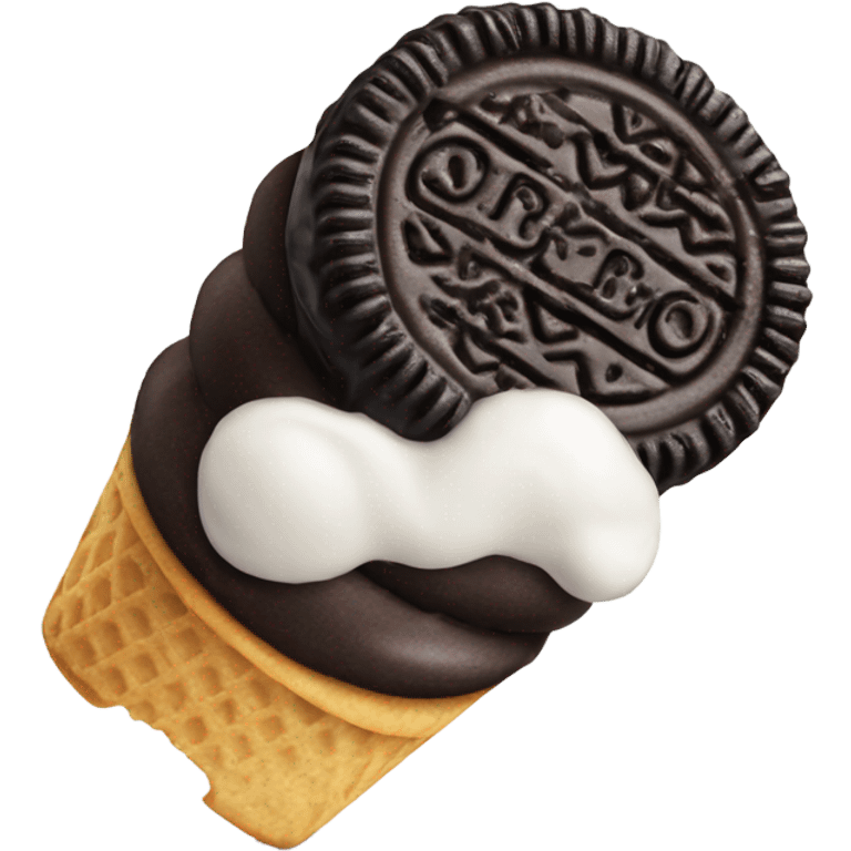 Oreo ice cream emoji