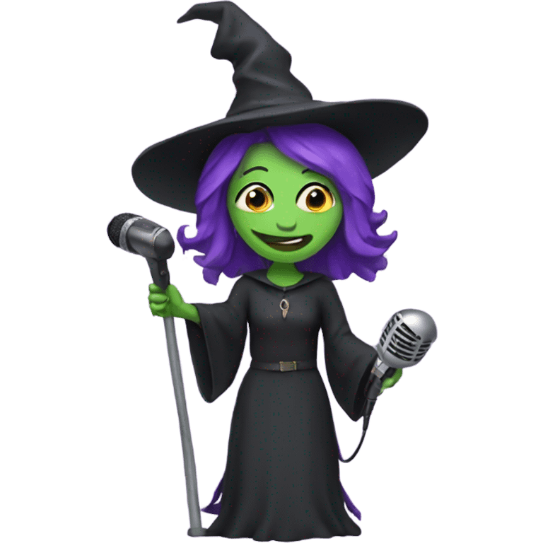 Witch with a microphone and headphones emoji