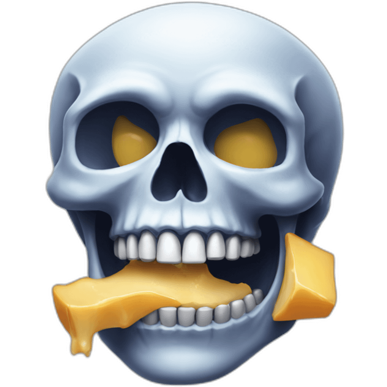 Skull bite emoji