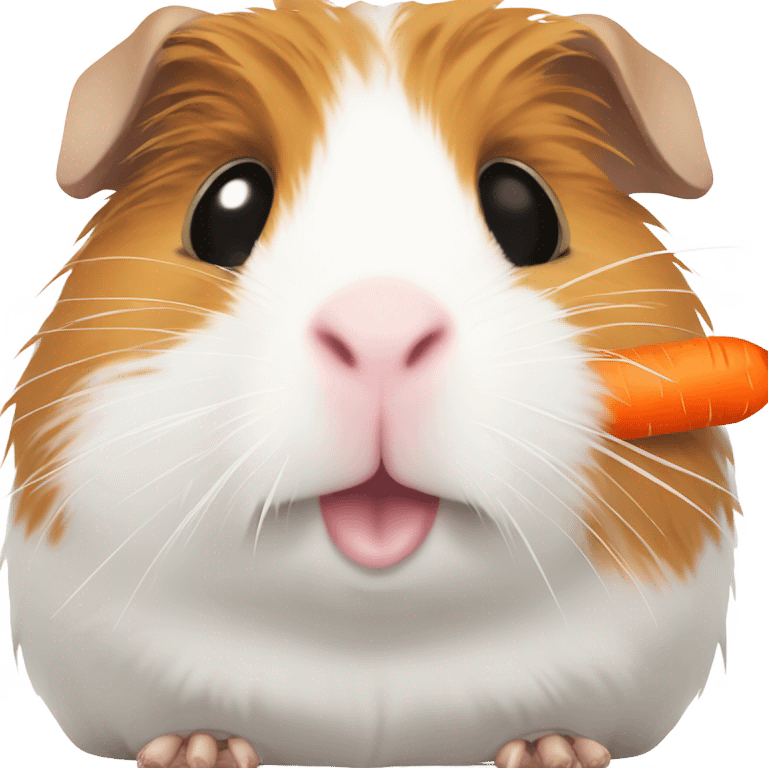 Guinea pig with carrot ears ￼ emoji