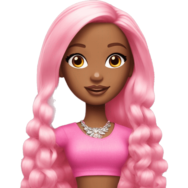 Cute pink Barbie bratz emoji