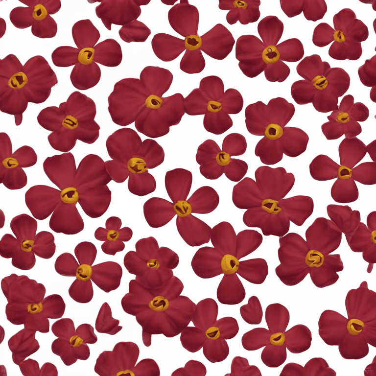 ramo de flores en color rojo vino emoji