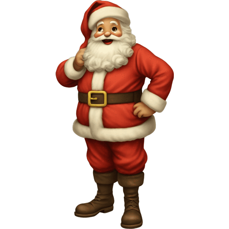 old fashioned santa clause full body vintage  emoji