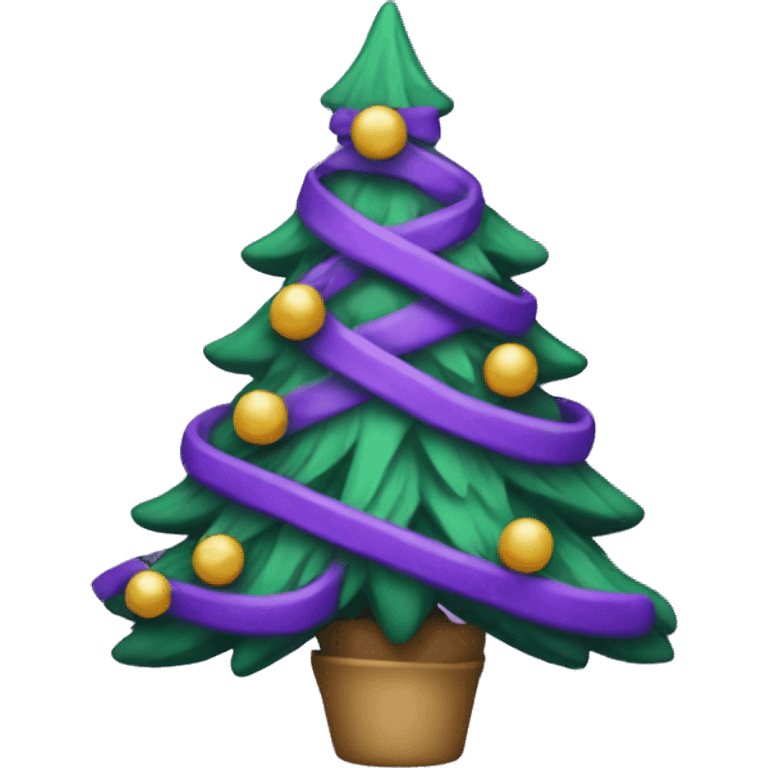 Purple Christmas tree  emoji