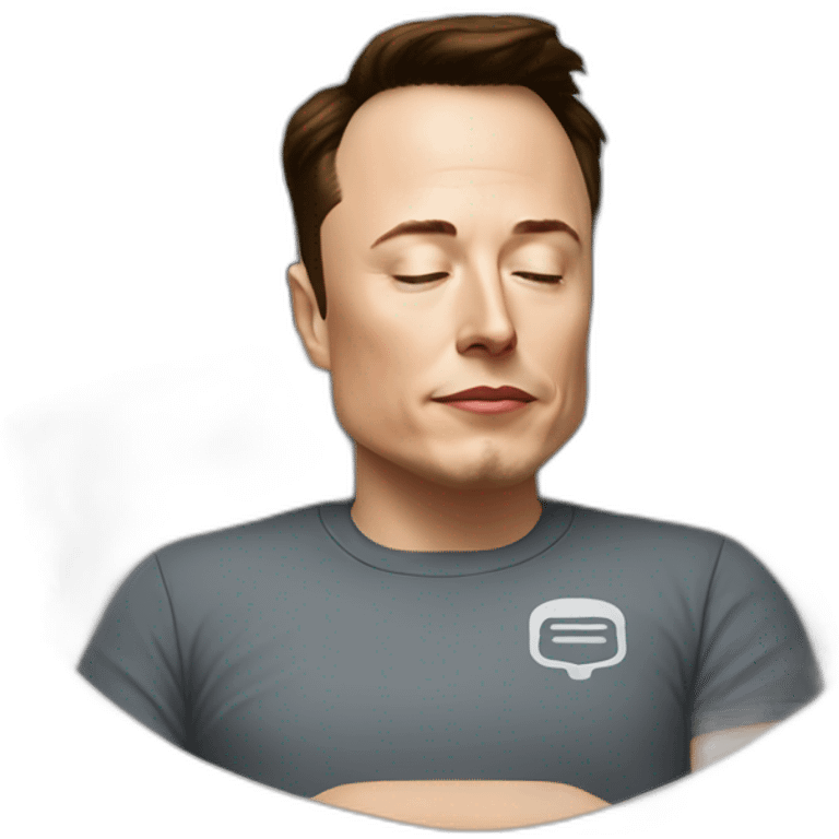 Elon musk allant dormir emoji