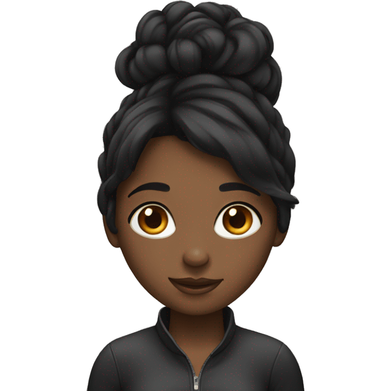 black hair girl,  emoji