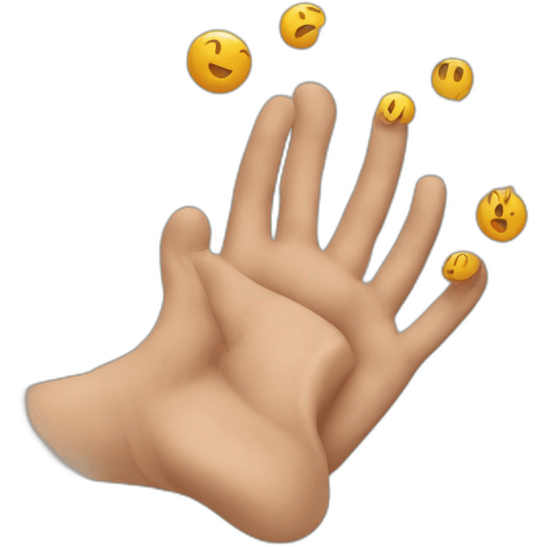 Dos manos la creación de Adán emoji