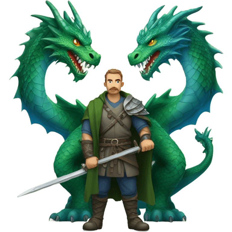 Guy with dragons  emoji