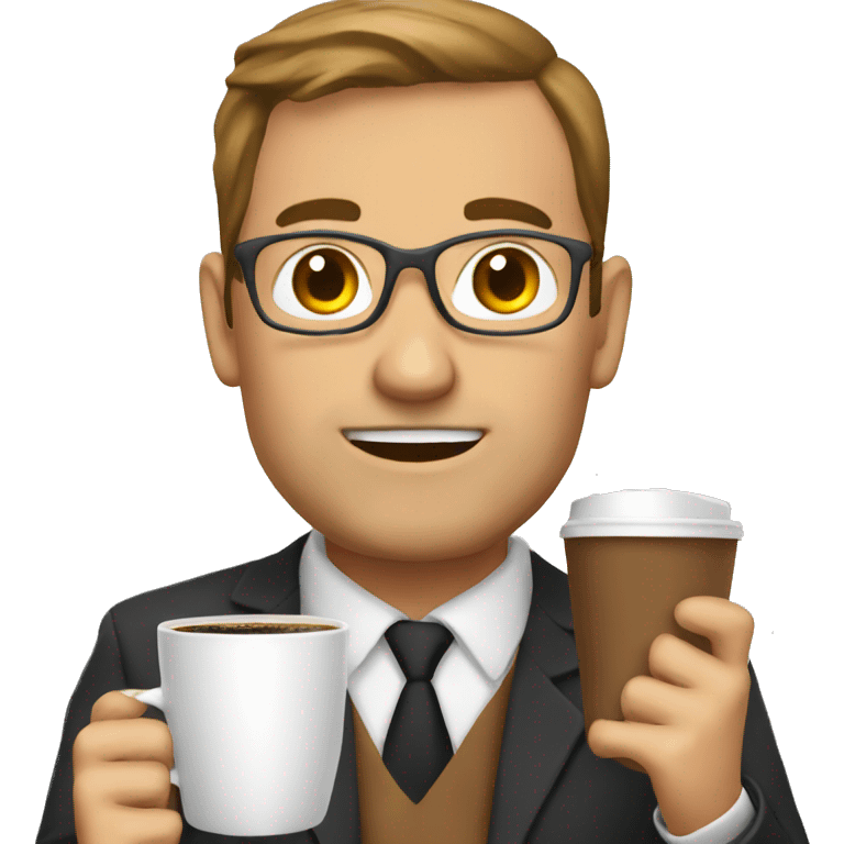 English teacher with coffee emoji