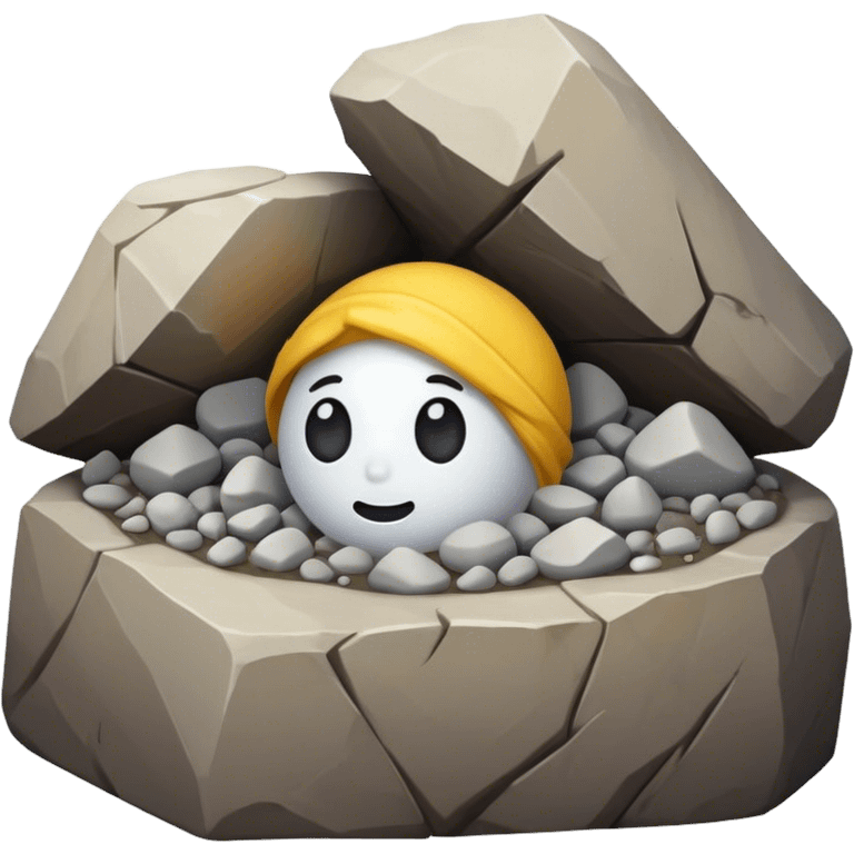 Buried under stones emoji