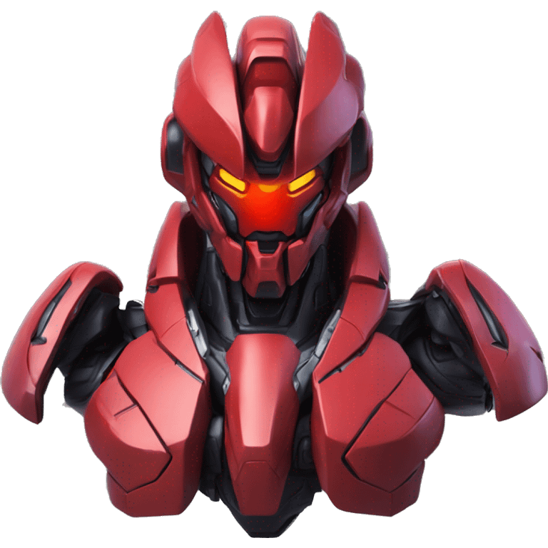 Red Sazabi bust glowing emoji