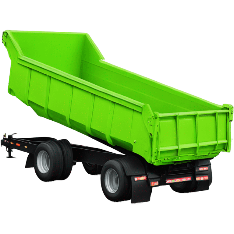 Medium duty dump trailer neon green emoji