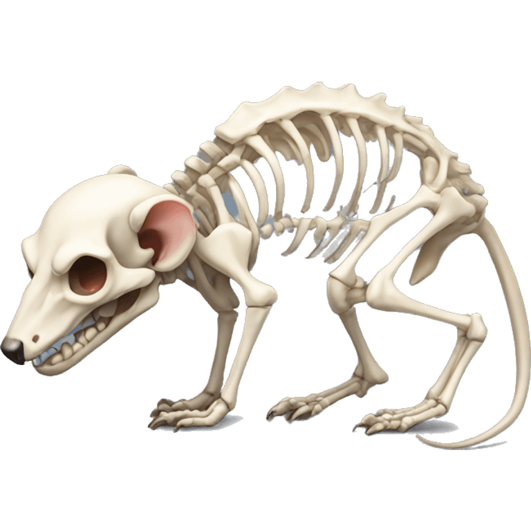 Hyper realistic rat skeleton  emoji