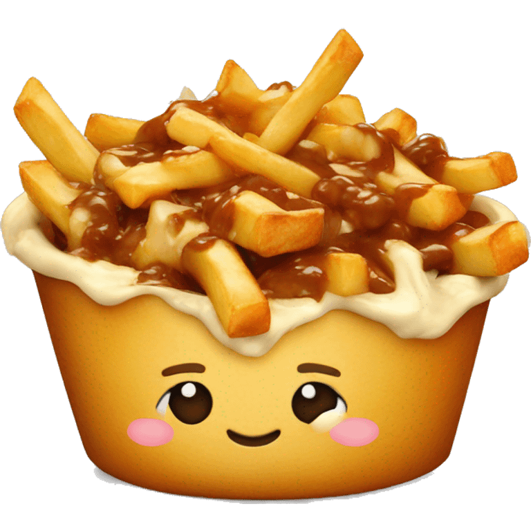 Poutine qui mange une poutine  emoji