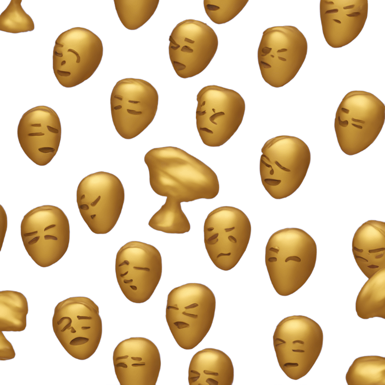 Gold kisses  emoji