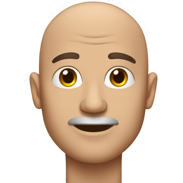 brunette bald man emoji