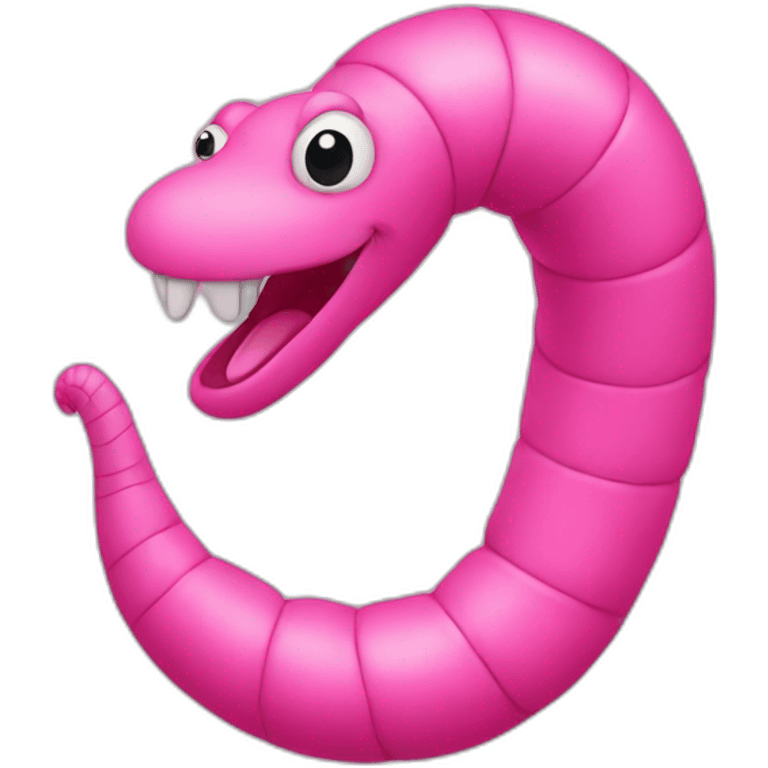 pink worm emoji