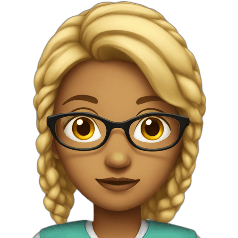 Very Studious girl emoji