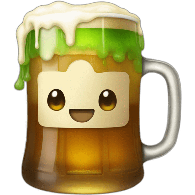 Zelda drink a beer emoji