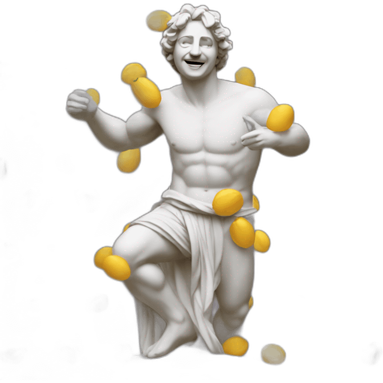 Italian statue partying in club emoji