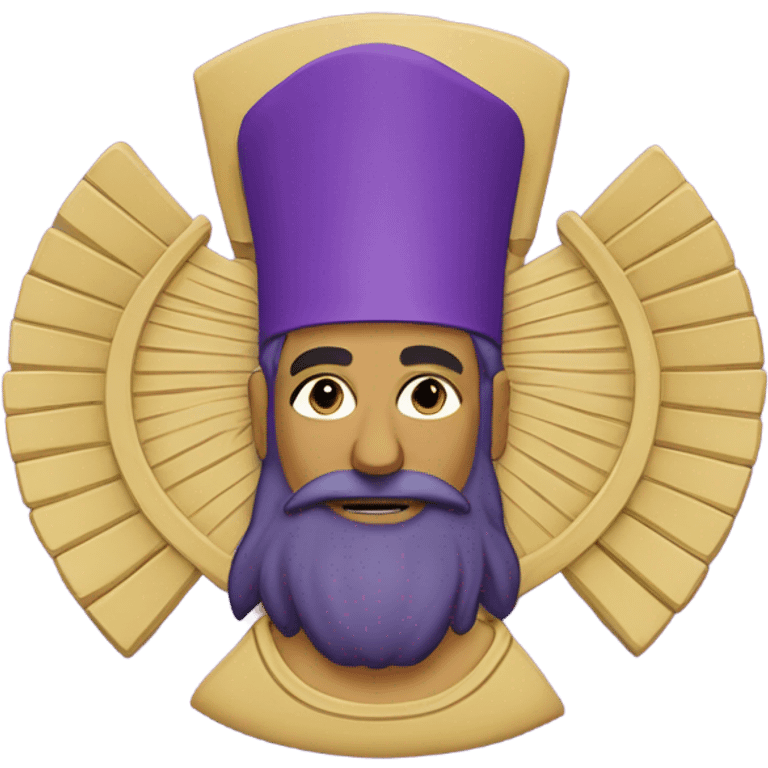 symbol for zoroastrianism on purple background emoji