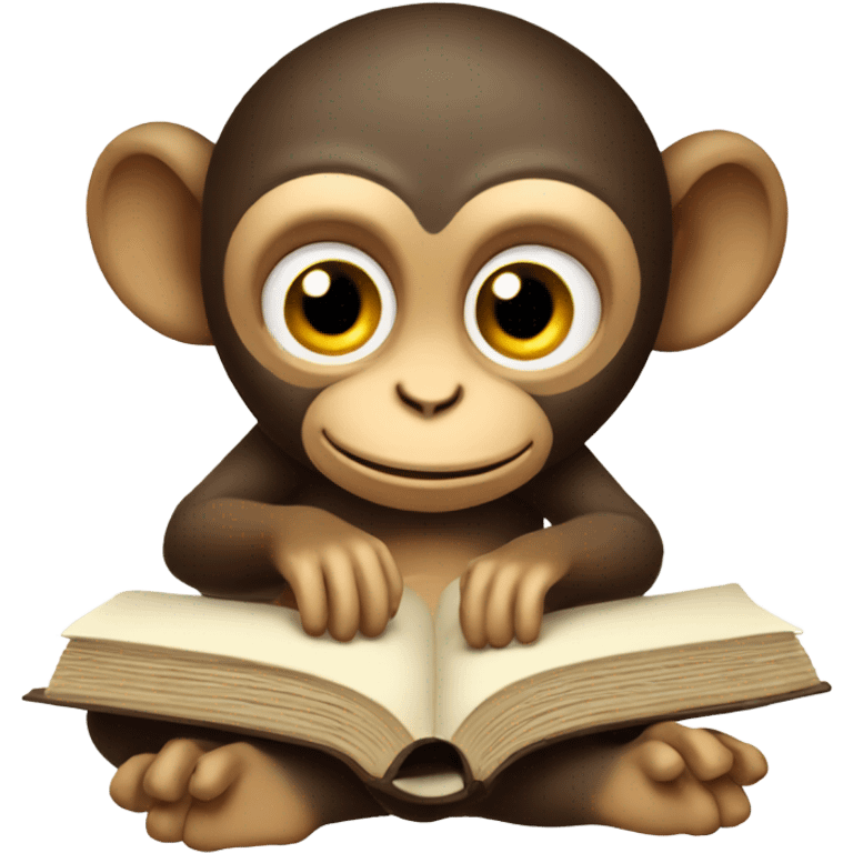 Monkey reading a book emoji