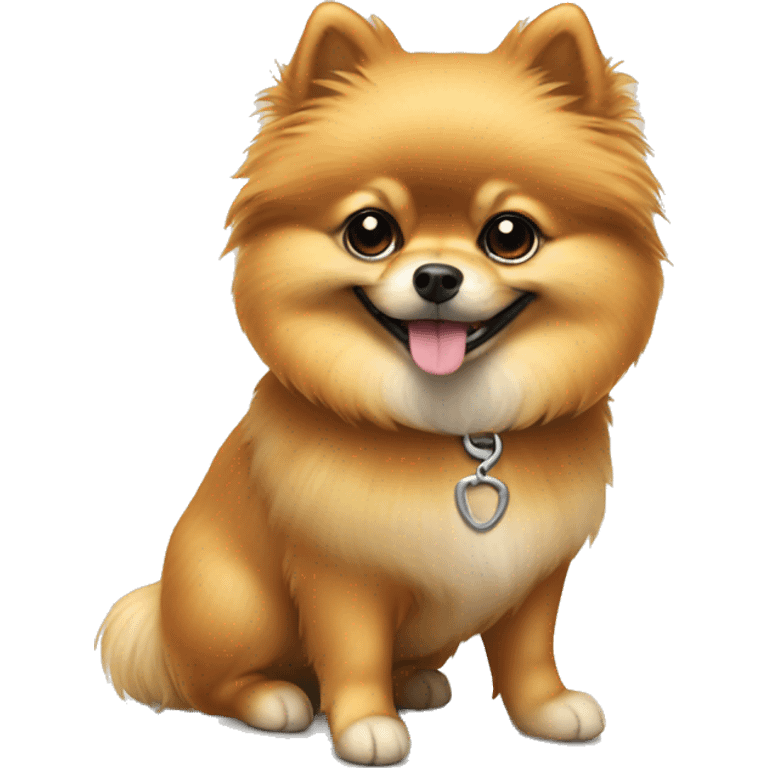 Pomeranian wearing boots emoji