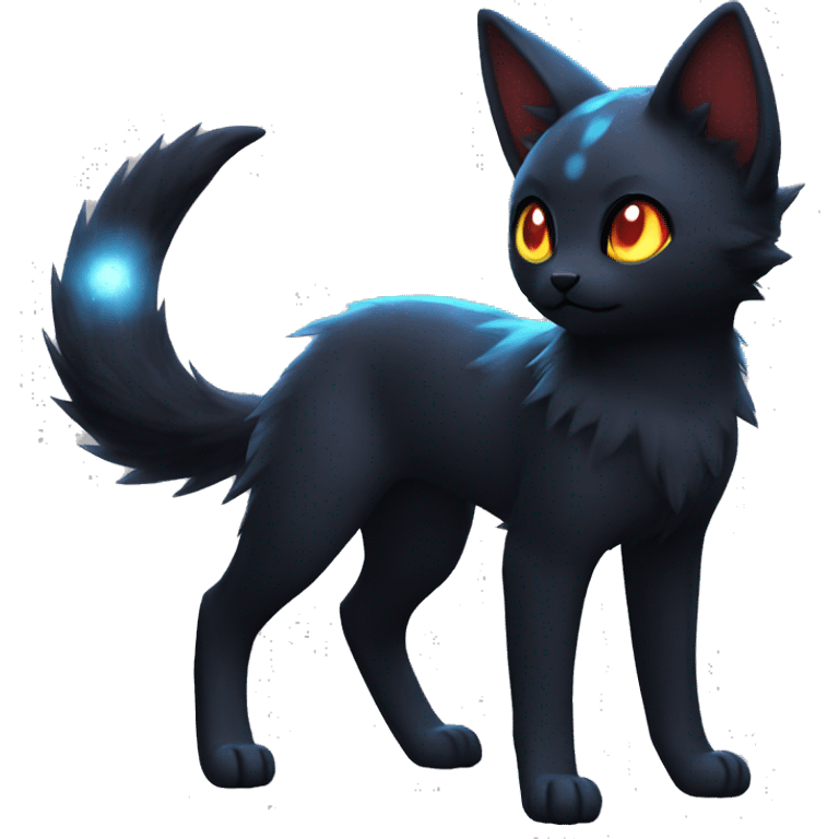 Lunar Nebula Umbreon-Litten full body emoji