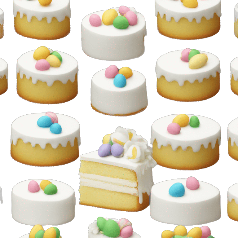 Easter white cake emoji