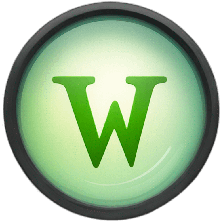 The letter W under a magnifier emoji