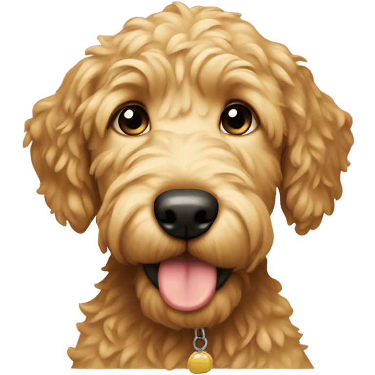 Golden doodle with tears emoji