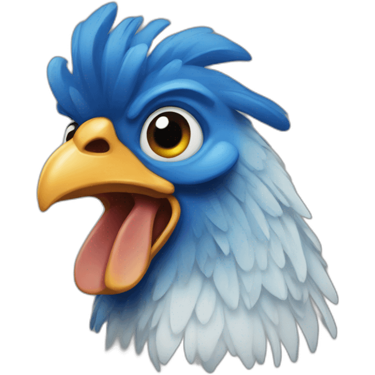 Blue chiken emoji