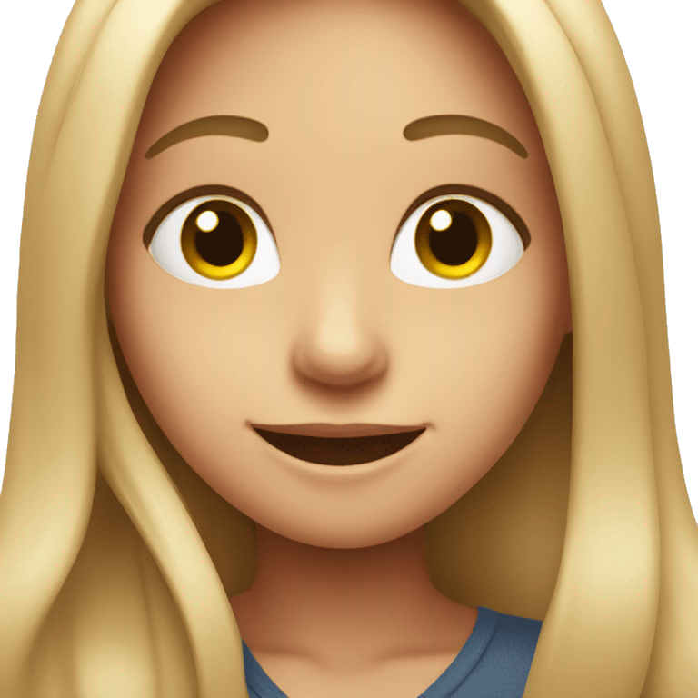 smiling girl with long hair at a hotel emoji