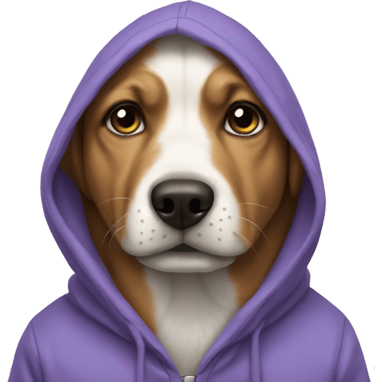 dog wearing a hoodie emoji