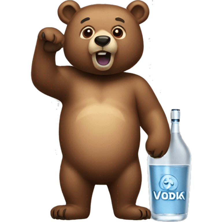 Bear with vodka emoji