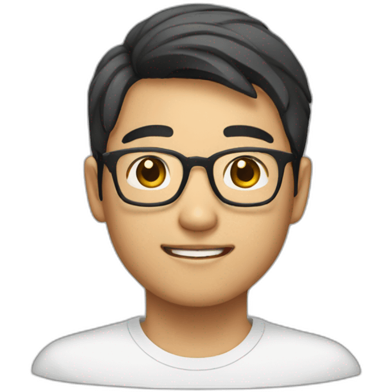 25 year old Asian male with glasses emoji