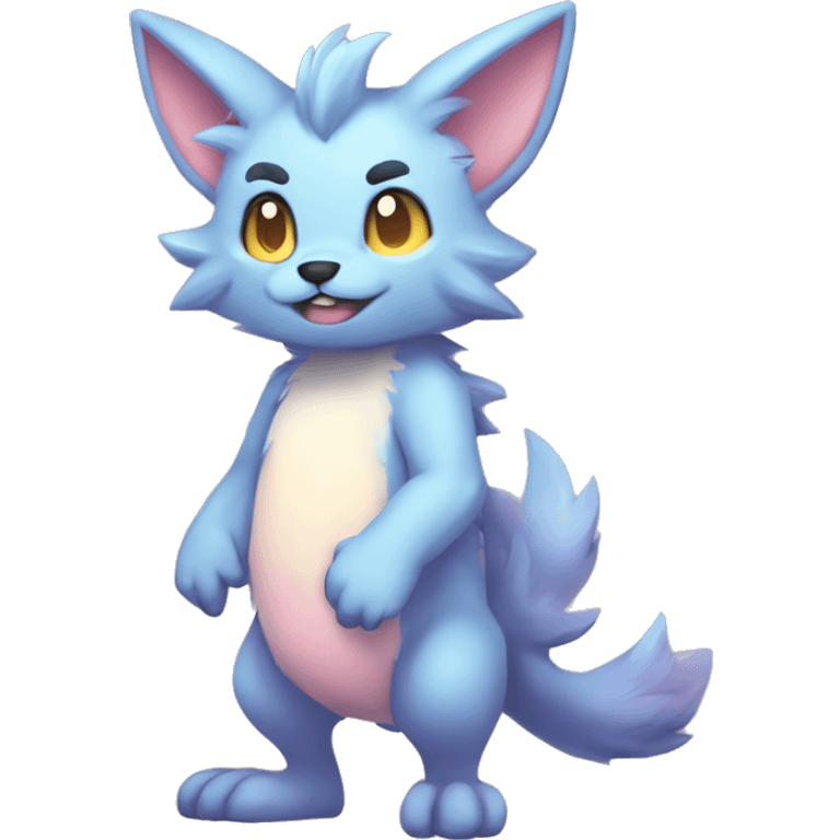 Pastel Anthro Furry Fakémon Full Body emoji