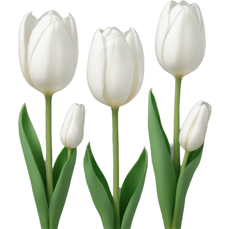 White tulips  emoji