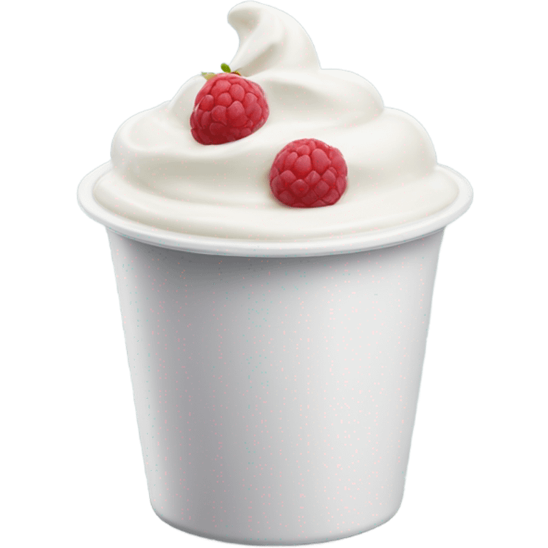 Cup of plain froyo emoji